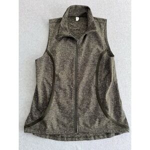 Under Armour Vest Womens Large L Green Heather Full Zip Pockets‎ Lightweight